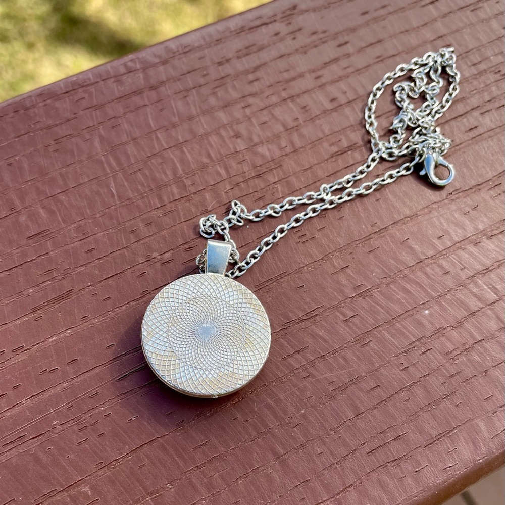 Silver and Glass Mermaid Necklace - Picture 4 of 6